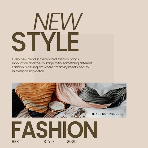 La plantilla de publicaciones de Instagram de Psd New Style 2025