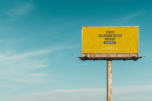 PSD plantilla de publicidad comercial de modelo de cartelera al aire libre