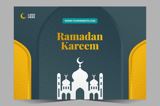 PSD plantilla de ramadan kareem para el sitio web