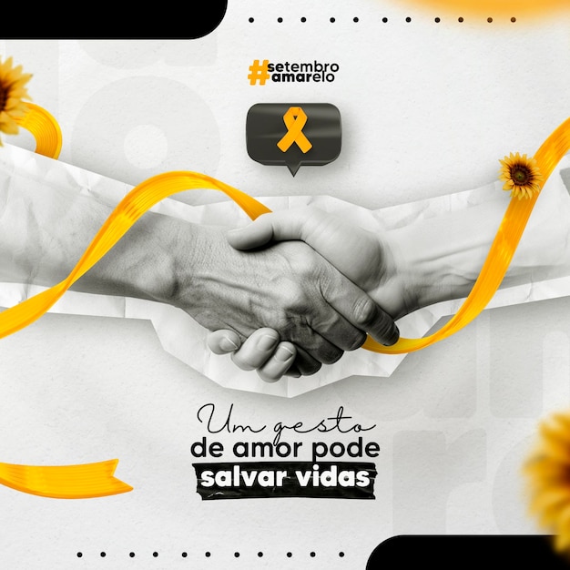 PSD plantilla de redes sociales de la campaña amarilla de septiembre psd