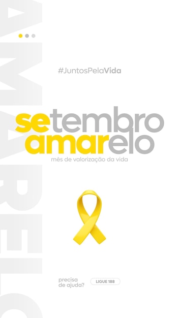 PSD plantilla de redes sociales de la campaña amarilla de septiembre
