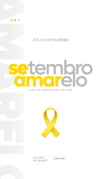 Plantilla de redes sociales de la campaña amarilla de septiembre