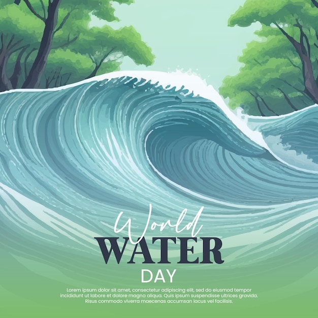 PSD plantilla de redes sociales para el día mundial del agua para el feed de publicaciones de instagram