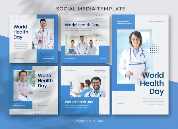 Plantilla de redes sociales del día mundial de la salud