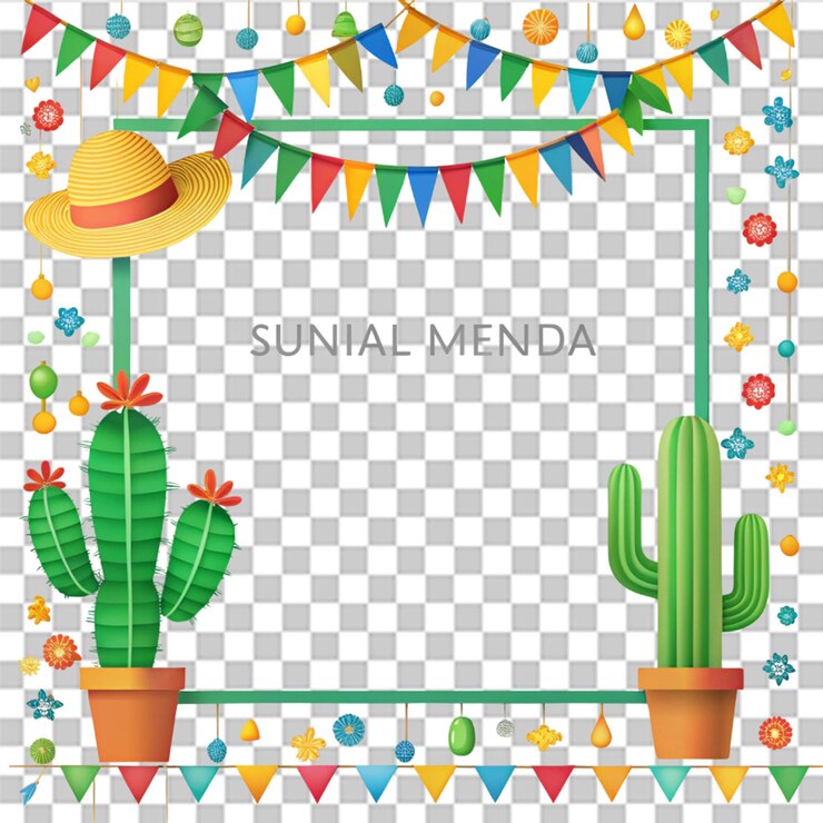 PSD la plantilla de redes sociales de festa junina aislada en un fondo transparente