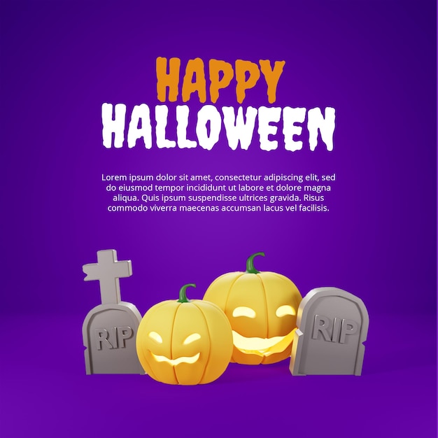 Plantilla de redes sociales de halloween