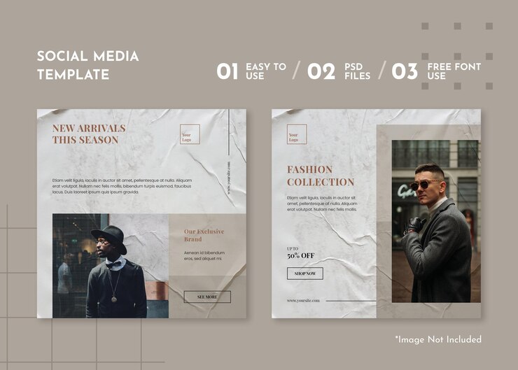 Plantilla de redes sociales de moda