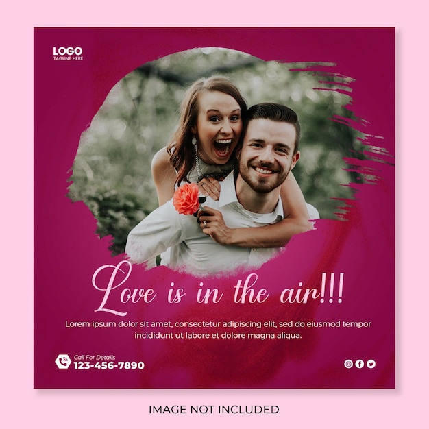 Plantilla de redes sociales de objetivo de pareja