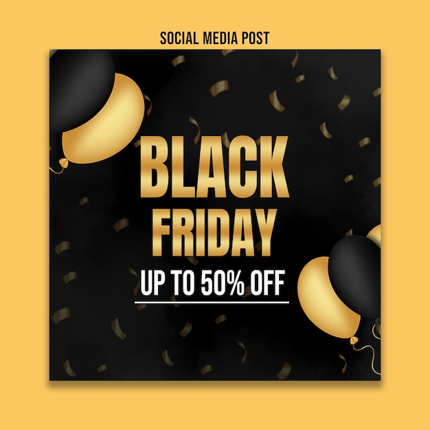 PSD plantilla de redes sociales de oferta de venta de viernes negro