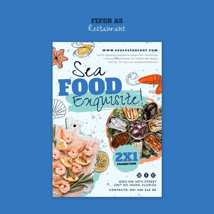 PSD plantilla de restaurante de comida deliciosa