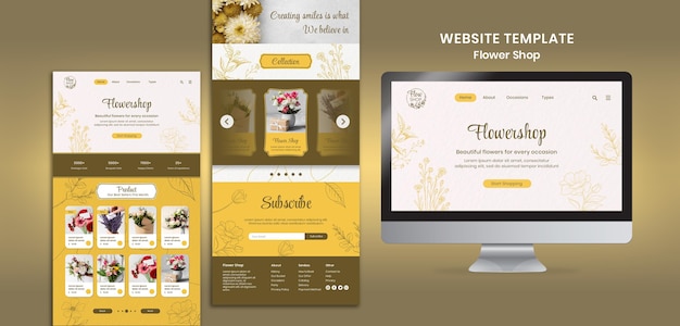 Plantilla de sitio web de floristería