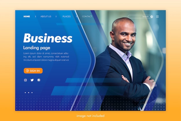 Plantilla de sitio web de página de destino empresarial