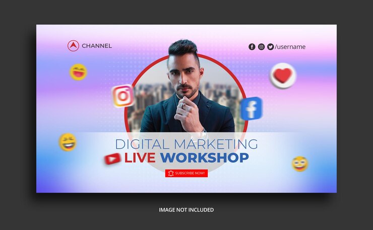 Plantilla de taller en Youtube para promoción empresarial