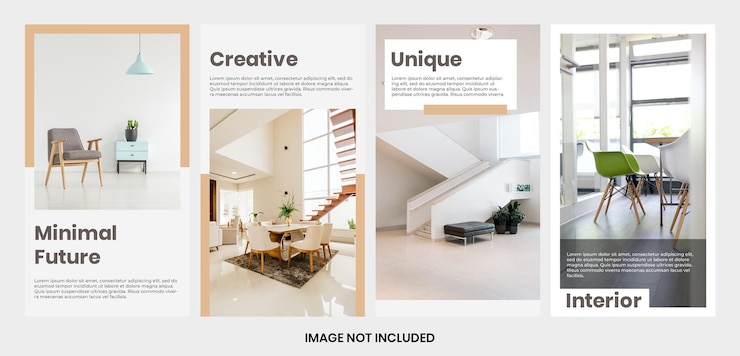 PSD plantilla de tamaño de historias de arquitectura