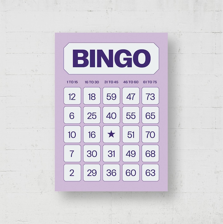 PSD la plantilla de la tarjeta de bingo v5 en photoshop psd