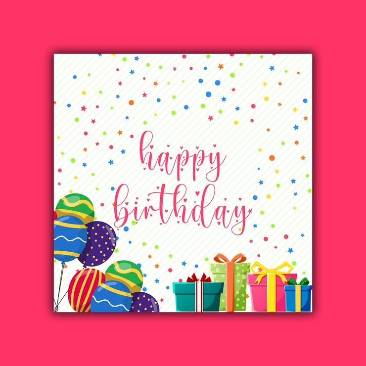 PSD plantilla de tarjeta de cumpleaños