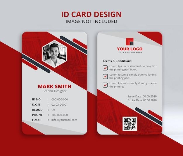 Plantilla de tarjeta de identificación comercial