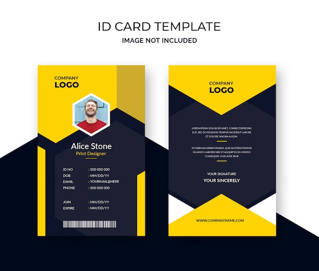Plantilla de tarjeta de identificación corporativa