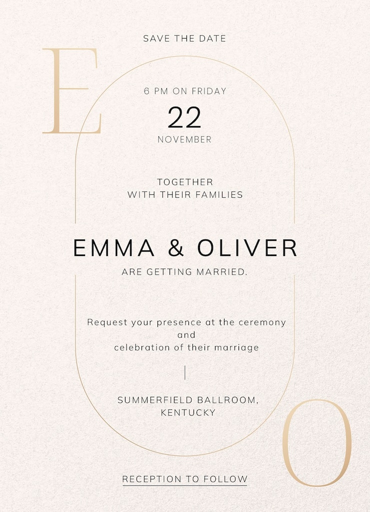 PSD plantilla de tarjeta de invitación de recepción de boda texto editable psd