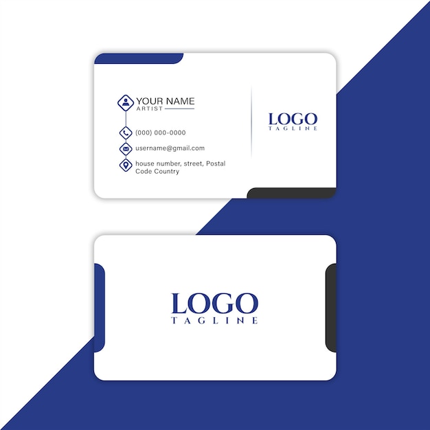 Plantilla de tarjeta de visita minimalista y elegante.