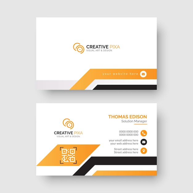 Plantilla de tarjeta de visita moderna y limpia creativa