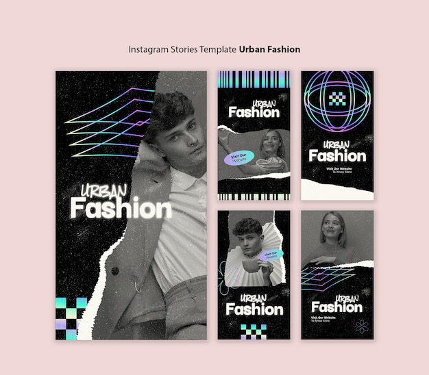 plantilla de tendencias de la moda urbana