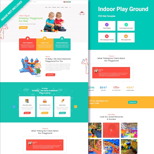 Plantilla de terreno de juego interior