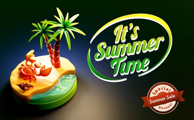 Plantilla de vacaciones de verano con descuento para eventos