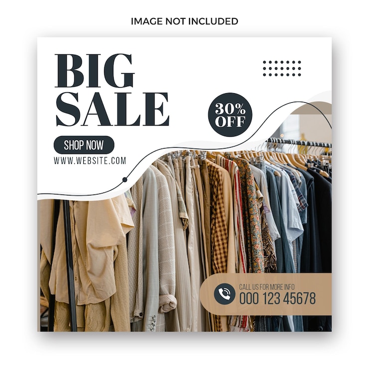 PSD plantilla de venta de medios sociales de venta de moda