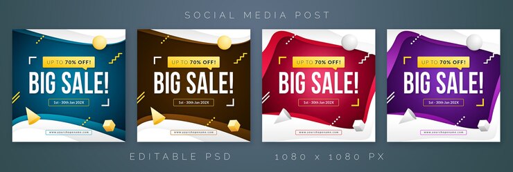 Plantilla de ventas para publicación de banner de redes sociales