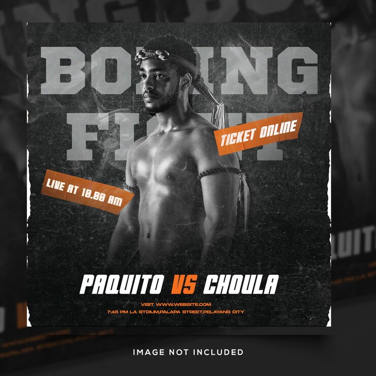 Plantilla de volante de boxeo