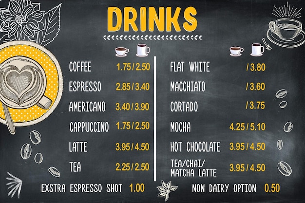 Plantilla de volante de concepto de café