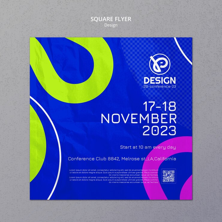 PSD plantilla de volante cuadrado de estrategia de diseño