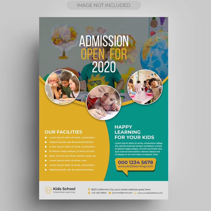 Plantilla de volante - educación para niños