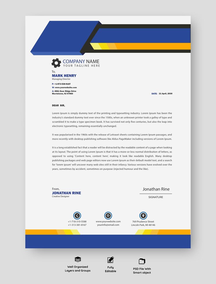 PSD plantilla de volante de empresa comercial