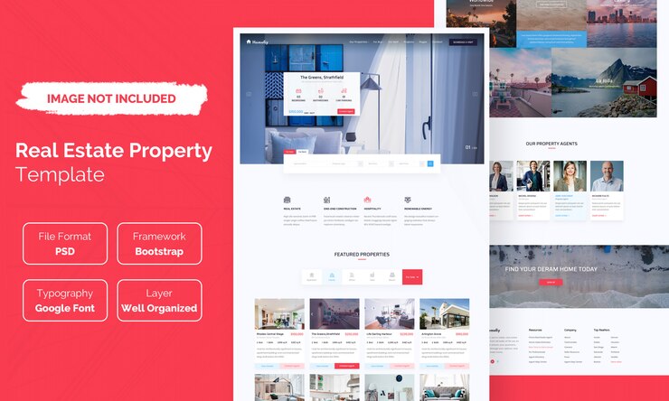 PSD plantilla web inmobiliaria