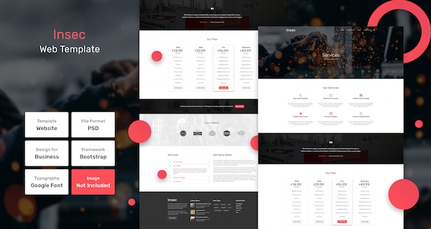 PSD plantilla web insec
