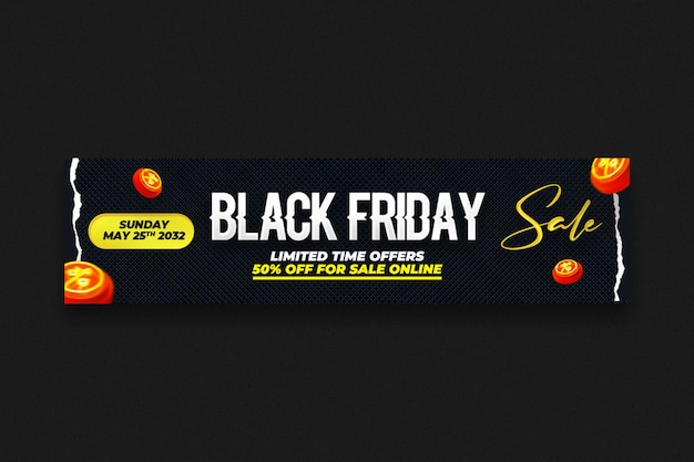 PSD plantilla web rebajas de black friday