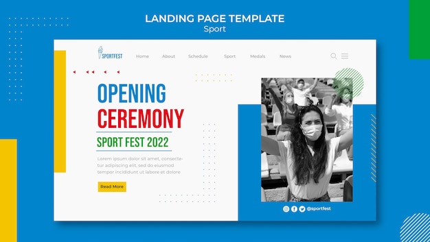 PSD plantilla web sport fest