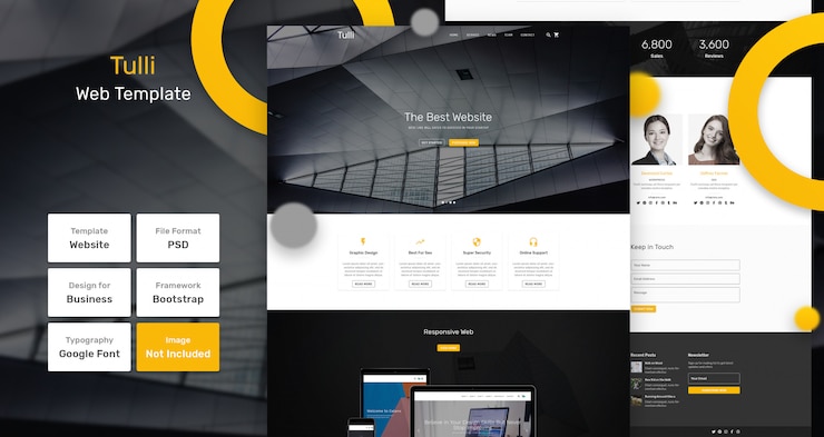 PSD plantilla web tulli