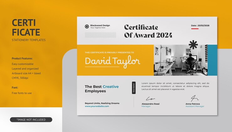 PSD las plantillas de diseño de psd de los certificados