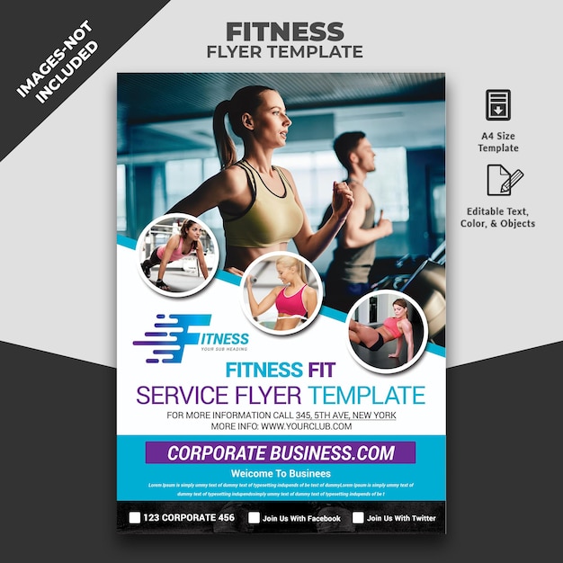 Plantillas de folletos de fitness