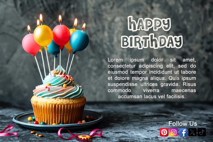 PSD plantillas de fondo de cumpleaños felices