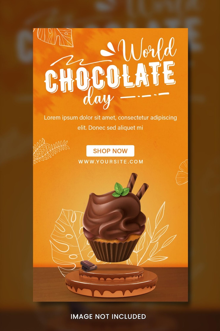 PSD plantillas de pancartas sociales de chocolate