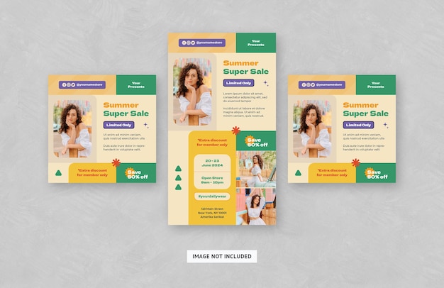 Plantillas PSD de publicaciones en redes sociales de Instagram de moda