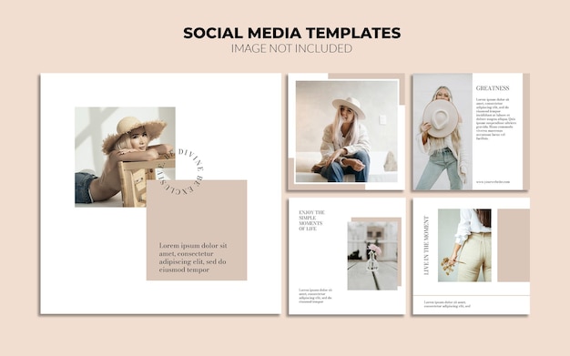 Plantillas de publicaciones de Instagram para redes sociales de belleza