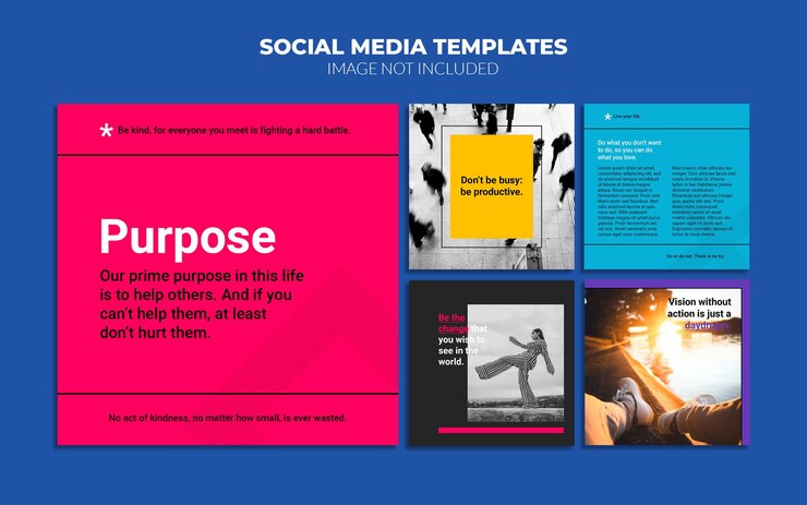PSD plantillas de publicaciones de redes sociales de instagram gradiente