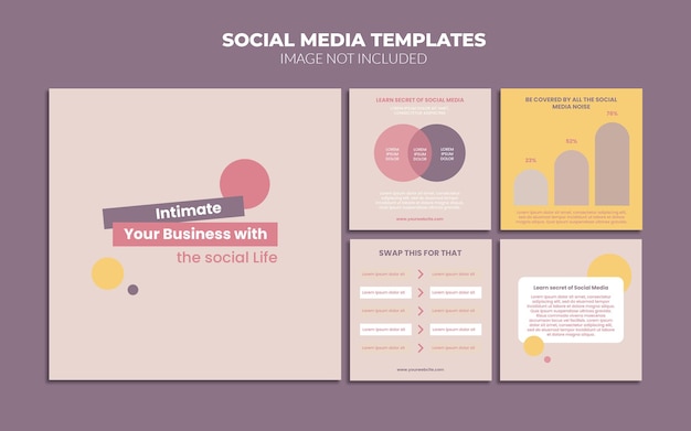 PSD plantillas de publicaciones de redes sociales de instagram para negocios en línea