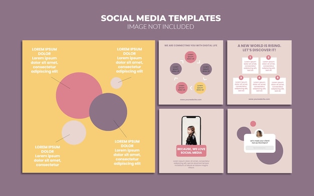 PSD plantillas de publicaciones de redes sociales de instagram para negocios en línea