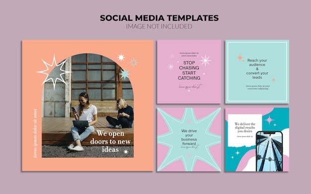 PSD plantillas de publicaciones de redes sociales de instagram